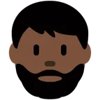 man: dark skin tone, beard untuk platform X / Twitter