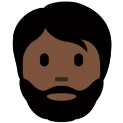 person: dark skin tone, beard per la piattaforma X / Twitter