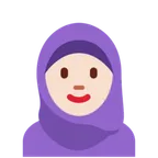 woman with headscarf: light skin tone untuk platform X / Twitter