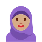 woman with headscarf: medium skin tone สำหรับแพลตฟอร์ม X / Twitter