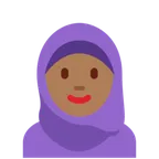 woman with headscarf: medium-dark skin tone สำหรับแพลตฟอร์ม X / Twitter