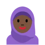 woman with headscarf: dark skin tone per la piattaforma X / Twitter