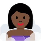 woman in steamy room: dark skin tone pentru platforma X / Twitter