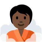 person in steamy room: dark skin tone alustalla X / Twitter