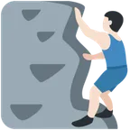 X / Twitter platformu için man climbing: light skin tone