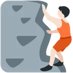 person climbing: light skin tone pentru platforma X / Twitter