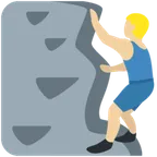 man climbing: medium-light skin tone til X / Twitter platform