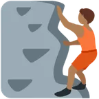 person climbing: medium-dark skin tone untuk platform X / Twitter