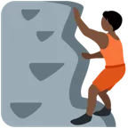 person climbing: dark skin tone per la piattaforma X / Twitter
