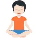 person in lotus position: light skin tone สำหรับแพลตฟอร์ม X / Twitter