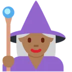 woman mage: medium-dark skin tone per la piattaforma X / Twitter