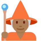 mage: medium-dark skin tone สำหรับแพลตฟอร์ม X / Twitter
