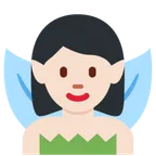 X / Twitter 平台中的 woman fairy: light skin tone