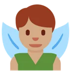 X / Twitter 平台中的 man fairy: medium skin tone