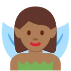 X / Twitter 平台中的 woman fairy: medium-dark skin tone