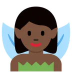 X / Twitter 平台中的 woman fairy: dark skin tone