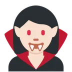 woman vampire: light skin tone pentru platforma X / Twitter