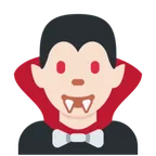 X / Twitter 플랫폼을 위한 man vampire: light skin tone