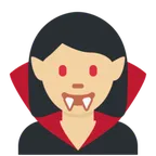 woman vampire: medium-light skin tone til X / Twitter platform
