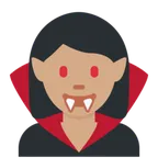 woman vampire: medium skin tone สำหรับแพลตฟอร์ม X / Twitter