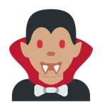 man vampire: medium skin tone สำหรับแพลตฟอร์ม X / Twitter