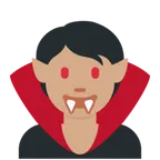 vampire: medium skin tone pentru platforma X / Twitter