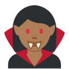 woman vampire: medium-dark skin tone für X / Twitter Plattform