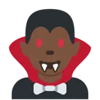 man vampire: dark skin tone alustalla X / Twitter