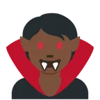 vampire: dark skin tone per la piattaforma X / Twitter