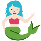 mermaid: light skin tone per la piattaforma X / Twitter