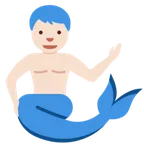 merman: light skin tone for X / Twitter platform