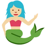 mermaid: medium-light skin tone untuk platform X / Twitter