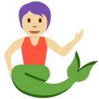 merperson: medium-light skin tone untuk platform X / Twitter