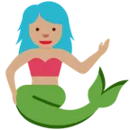 mermaid: medium skin tone สำหรับแพลตฟอร์ม X / Twitter