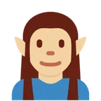 man elf: medium-light skin tone untuk platform X / Twitter