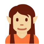 elf: medium-light skin tone untuk platform X / Twitter