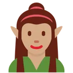 woman elf: medium skin tone per la piattaforma X / Twitter