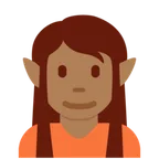 elf: medium-dark skin tone untuk platform X / Twitter