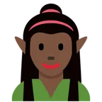 woman elf: dark skin tone per la piattaforma X / Twitter