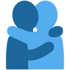 X / Twitterプラットフォームのpeople hugging
