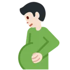 pregnant man: light skin tone per la piattaforma X / Twitter