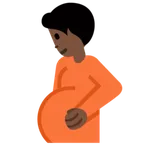 X / Twitter 플랫폼을 위한 pregnant person: dark skin tone