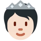 person with crown: light skin tone สำหรับแพลตฟอร์ม X / Twitter
