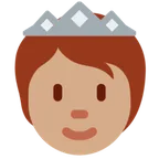 person with crown: medium skin tone per la piattaforma X / Twitter