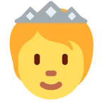 person with crown for X / Twitter platform