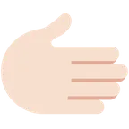 rightwards hand: light skin tone pentru platforma X / Twitter