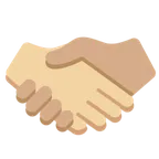 handshake: medium-light skin tone, medium skin tone per la piattaforma X / Twitter