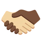 X / Twitter dla platformy handshake: medium-light skin tone, dark skin tone