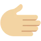 rightwards hand: medium-light skin tone per la piattaforma X / Twitter
