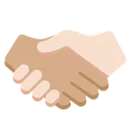 X / Twitter platformu için handshake: medium skin tone, light skin tone